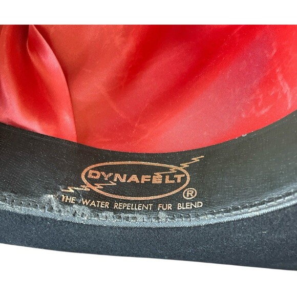 Custom Made Bee Hats Deluxe Western Dynafelt Woven Band Feather Size 7-1/2 READ - Picture 8 of 10